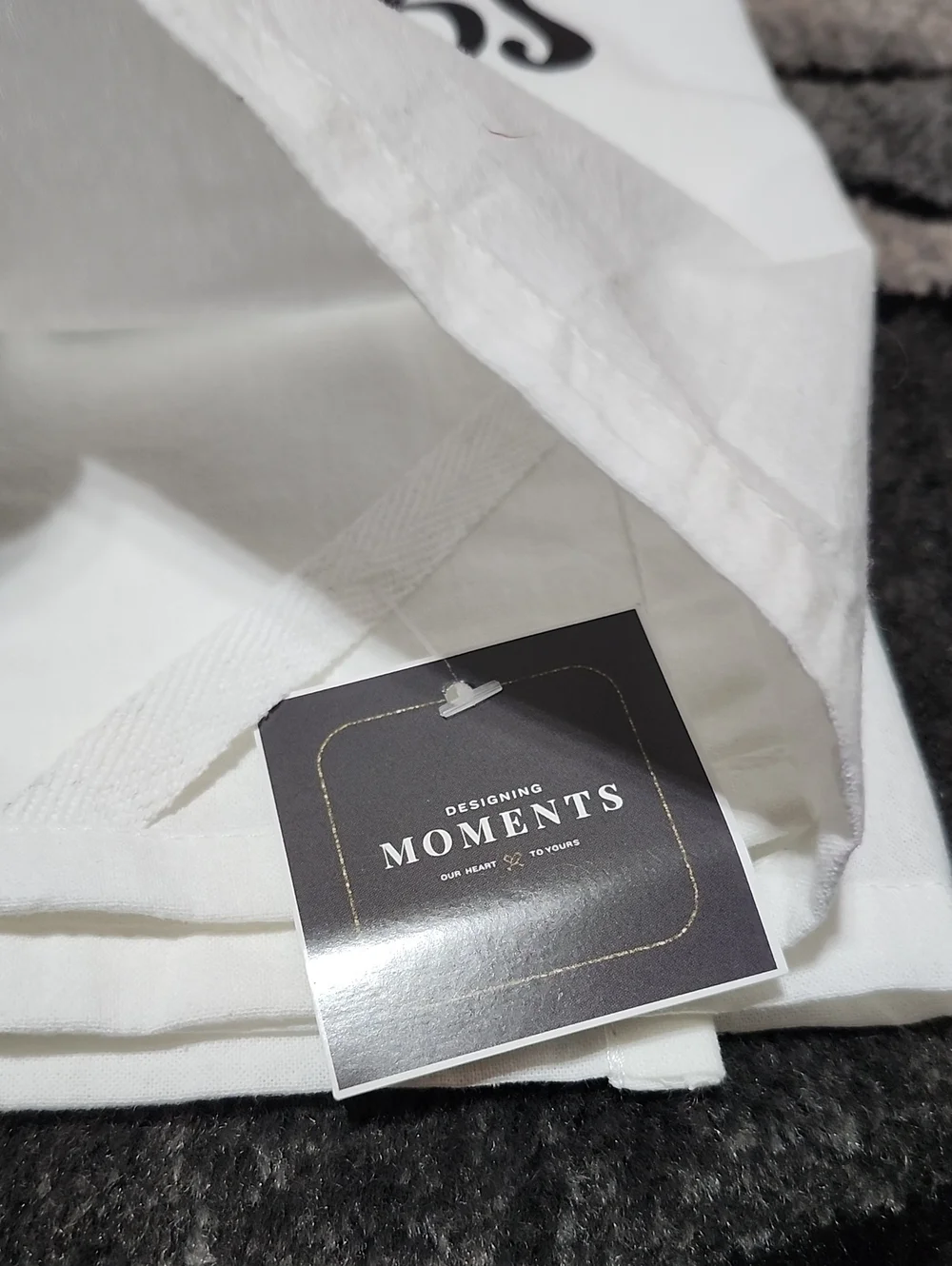 MOMENTS & PRIMITIVES BY KATHY HUMORUS WHITE COTTON SET-OF-2 TEA TOWELS